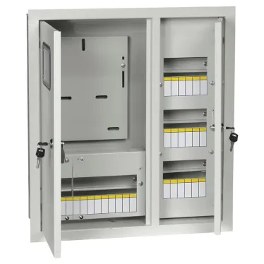 Щит учетно-распределительный встраиваемый ЩУРв-3/30зо-1 с окном с замком УХЛ3 IP31