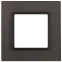 Рамка на 1 пост, стекло, Эра Elegance, серый+антр, 14-5101-32