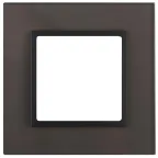 Рамка на 1 пост, стекло, Эра Elegance, серый+антр, 14-5101-32