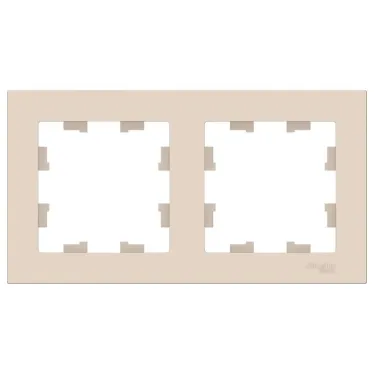 Рамка двухпостовая ATLASDESIGN универсальная бежевый