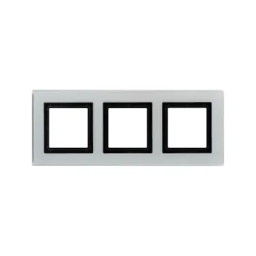 Рамка из натурального стекла, ''Avanti'', светло-серая, 6 модулей