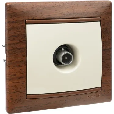 VALENA Розетка телевизионная TV звезда в рамку слоновая кость 1.5дБ