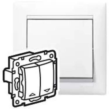 VALENA Выключатель управления жалюзи кнопочный электрический блок в рамку белый