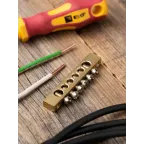 Шина PEN ноль-земля 6х9мм 6 отверстий латунь крепеж по краям PROxima