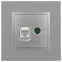 Розетка RJ45+TV, Эра Elegance, алюминий, 14-3110-03