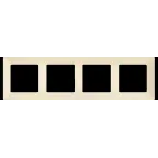 Valena LIFE Рамка 4 поста слоновая кость универсальная