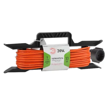 Удлинитель силовой на рамке без заземления 1 розетка 10м ПВС 2х1мм2 UFx-1-2x1.0-10m ЭРА