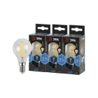 Лампа светодиодная филаментная F-LED P45-7W-840-E14 (филамент, шар, 7Вт, нейтр, E14 (10/100/3000)