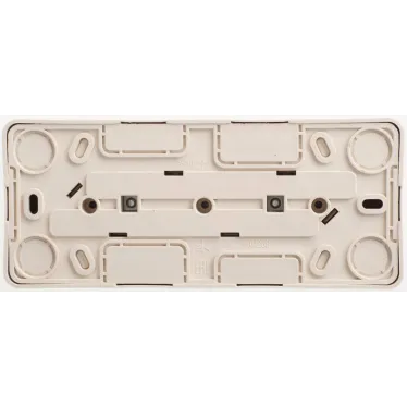 ЭТЮД Розетка тройная открытой установки без заземления со шторками 16А 250B, кремовый