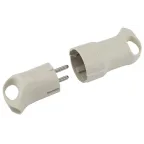 Розетка кабельная c/з 16A с кольцом непрямой ввод белая (10/200/4000) R3