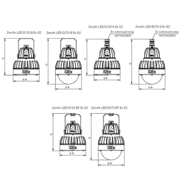 Светильник светодиодный ZENITH LED Ex G2/B 30W D120 850 HG