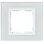 Рамка с суппортом на 5 узких модулей, S82C, белый - белый(стекло)