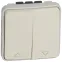 Переключатель двойной для жалюзи, цвет белый