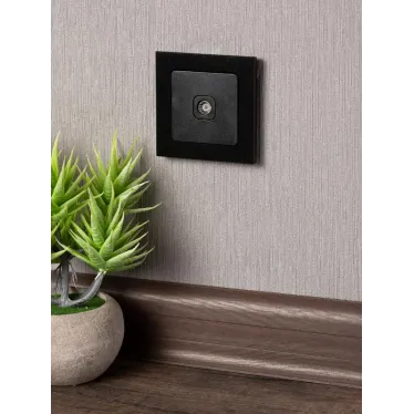 Стокгольм Механизм Розетки TV 1-местной 75Ом 5-862МГц черной