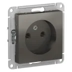 Розетка ATLASDESIGN без заземления 16А механизм сталь