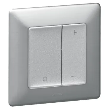 Valena LIFE Светорегулятор кнопочный универсальный 400Вт без нейтрали С лицевой панелью Алюминий