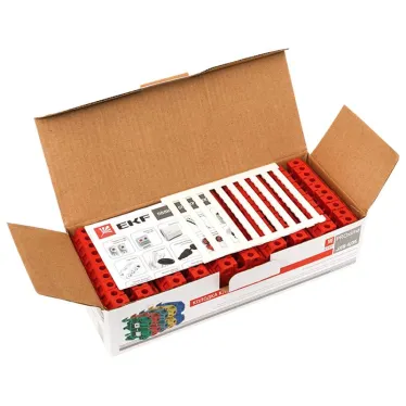 Клемма винтовая JXB- 6мм.кв красная