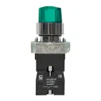 Переключатель BD21 2P c зеленой подстветкой 24В NO PROxima