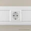 Avanti Розетка ''Белое облако'', 2P+E, с защитными шторками, 2 модульная