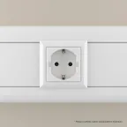 Avanti Розетка ''Белое облако'', 2P+E, с защитными шторками, 2 модульная