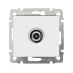 VALENA Розетка телевизионная TV звезда в рамку белая 1.5дБ