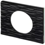 Рамка, однопостовая, Corian черный рифленый