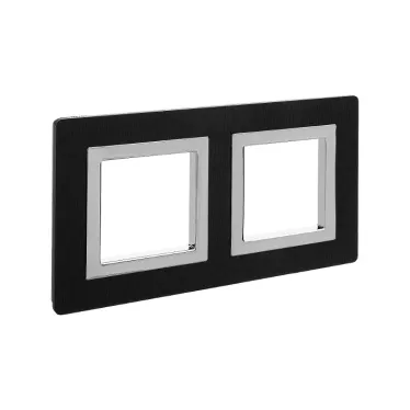 Рамка из алюминия, ''Avanti'', черная, 4 модуля