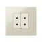 Розетка 2P узкая под вилку CEE 7/16 16А 250В S27 слоновая кость