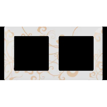 Valena LIFE Рамка 2 поста Ампир белый универсальная