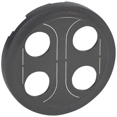 Celiane Лицевая панель двойной розетки Banana 2х067312 графит