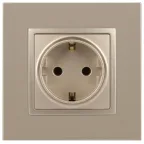 Розетка 2P+E Schuko, 16А-250В, Эра Elegance, шампань, 14-2101-04