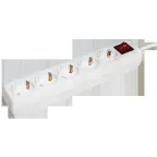 Удлинитель бытовой 5 розеток шнур 5м с заземлением с выключателем 16А