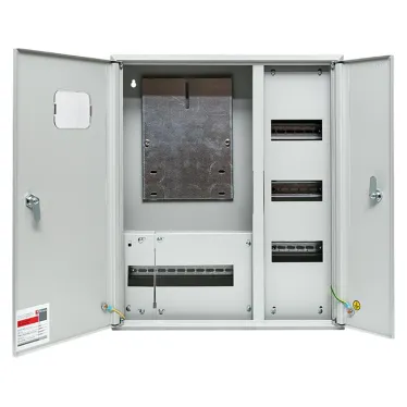 Щит учетно-распределительный навесной ЩРУн-3/30о IP31 двухдверный с окном 580х490х165