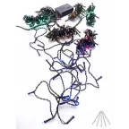 Гирлянда на елку LED мульти 7 веток 3м