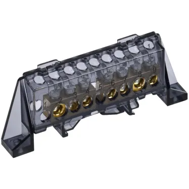 TEKFOR Шина N ноль в комбинированном DIN-изоляторе Стойка 8х12-(3+4)-Ч IEK