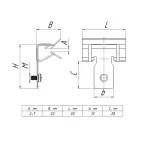 Зажим балочный 3-8мм с винтом М6х9 PROxima
