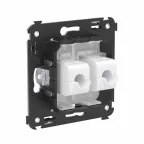 Avanti Компьютерная розетка RJ-45 без шторки в стену, кат.6 двойная, Белое облако