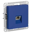 ATLASDESIGN РОЗЕТКА компьютерная RJ45, кат. 6A, механизм, АКВАМАРИН