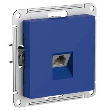 ATLASDESIGN РОЗЕТКА компьютерная RJ45, кат. 6A, механизм, АКВАМАРИН