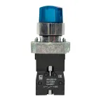 Переключатель BD21 2P c синей подстветкой 24В NO PROxima