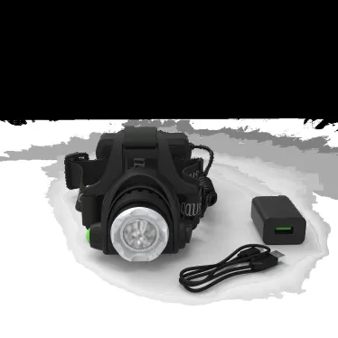 Фонарь светодиодный налобный 5 Вт 450 лм Черный IP44 аккумуляторный Li-ion 2400мАч GFL Gauss