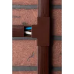 Угол T-образный (25х25) (4 шт) Plast под темное дерево