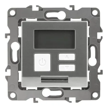 Терморегулятор универс.230В-Imax16А, Эра12, алюминий, 12-4111-03