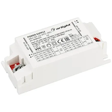 Блок питания ARJ-SP-42-PFC-INS (42W, 25-40V, 0.7-1.05A) (IP20 Пластик, 5 лет)