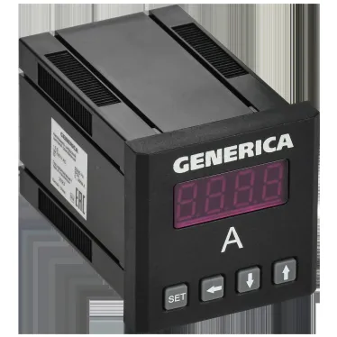 Амперметр цифровой щитовой однофазный 48х48мм LED GENERICA