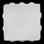 Коробка распределительная КМР-030-014 с крышкой (100х100х50) для прямого монтажа, 10 мембр. вводов серая IP55 розн. стикер EKF