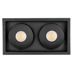 Светильник CL-SIMPLE-S148x80-2x9W Warm3000 (BK, 45 deg) | 028151 | Arlight