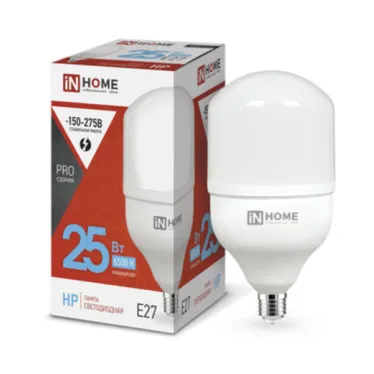 Лампа светодиодная LED-HP-PRO 25Вт 230В E27 6500К 2250Лм | 4690612031064 | IN HOME