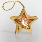 Деревянная фигурка с подсветкой "Звездочка" 24*13*3,6 см | 504-022 | NEON-NIGHT