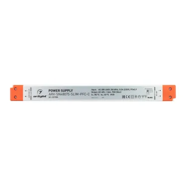 Блок питания ARV-SN48075-SLIM-PFC-C (48V, 1.56A, 75W) (Arlight, IP20 Пластик, 3 года) | 031504 | Arlight